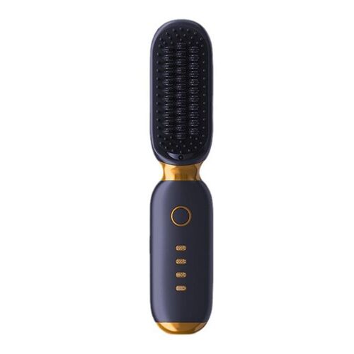 Peigne Lissant Rechargeable À Ions Négatifs Anti Frisottis Chauffe Rapide Or Yonis
