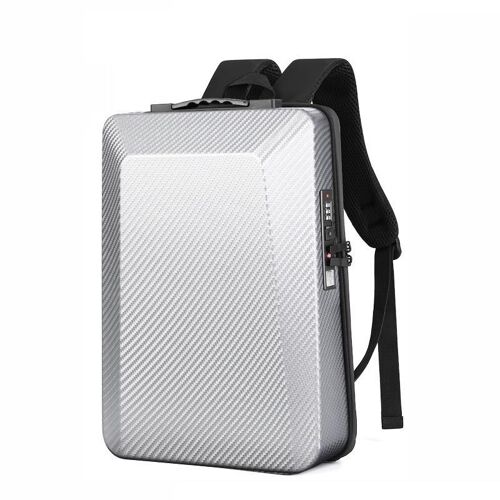 Sac à Dos pour Ordinateur 16 Pouces Coque Rigide Serrure à Combinaison Gris YONIS