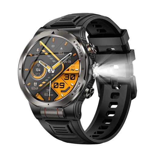 Montre Connectée Sport AMOLED Avec Lampe Torche Et Suivi de Santé YONIS