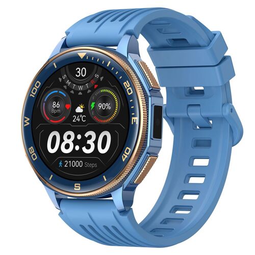 Montre Connectée Sport 1.43 Pouce AMOLED GPS Double Fréquence Appels Bluetooth Bleu YONIS