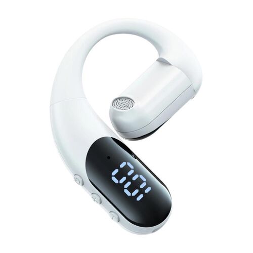 Écouteur Bluetooth à Crochet D'Oreille Réduction de Bruit 30 h IPX6 Rotatif Blanc YONIS