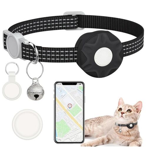 Collier GPS Pour Chat Avec Suivi en Temps Réel et Boucle à Détachement Rapide Noir YONIS