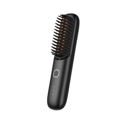 Peigne Lisseur Sans Fil À Ions Négatifs 3 Températures Usb Type C Noir Yonis