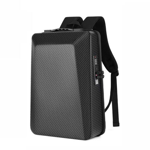 Sac à Dos pour Ordinateur 16 Pouces Coque Rigide Serrure à Combinaison Noir YONIS