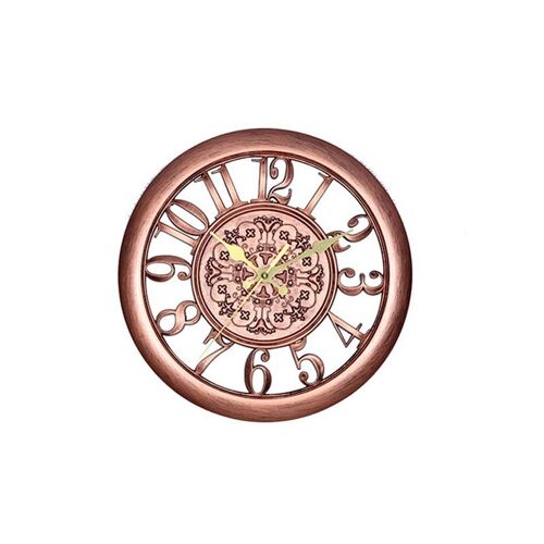 Horloge Murale Rétro Européenne Rose Quartz Silencieuse 11 Pouces Noir 2 YONIS