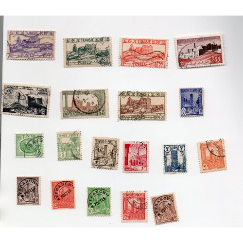 Tunisie- Lot De 19 Timbres Oblitérés Divers