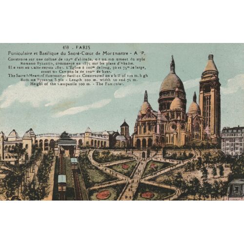 Paris Funiculaire Et Basilique Du Sacré-Coeur