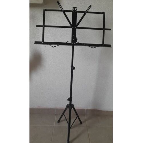 Pupitre De Musique Pliable Métal Noir Réglable Housse