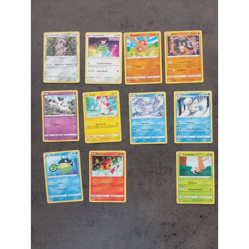 Lot 11 Cartes Pokémon Poing De Fusion Sans Doubles