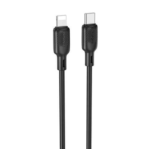 Câble de Charge et Données USB-C vers 8 Pin 3 m PD 27 W en Silicone Noir YONIS