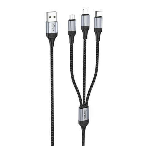 Câble De Charge Et Données 3 En 1 1 m 2,4 A USB 8 Pin Type-C Micro USB YONIS
