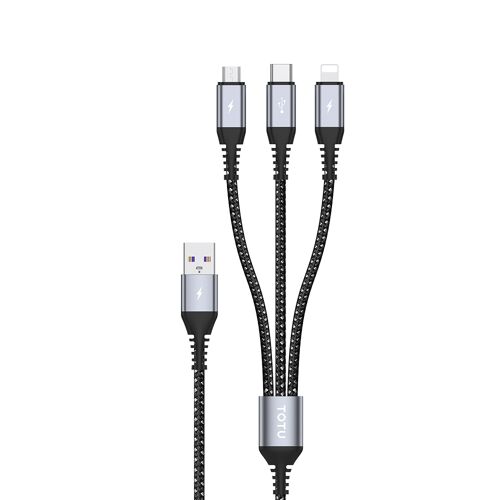 Câble USB 3 En 1 8 Broches Micro USB USB-C 120 cm 17.5 W Tressé YONIS