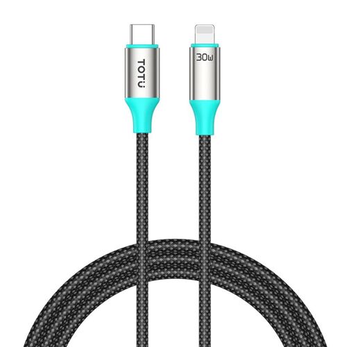Câble USB-C vers 8 Pin 30 W Tressé en Alliage d'Aluminium 1,2 m YONIS