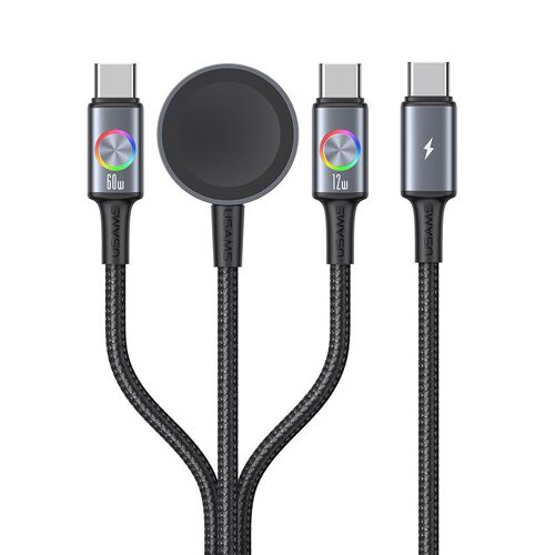 Câble De Charge 3 En 1 1,2 m Pour 3 Appareils Avec Module Magnétique LED YONIS