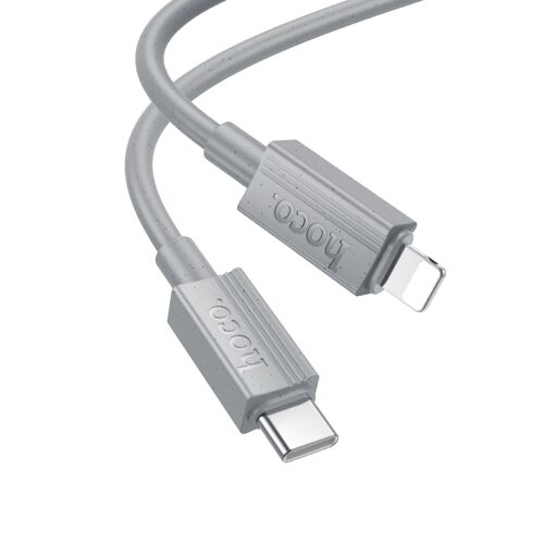 Câble USB-C vers 8 Broches pour Charge Rapide PD 27 W et Données 1 m Blanc Gris YONIS