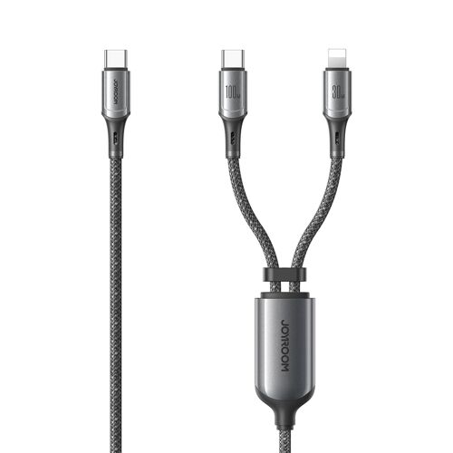 Câble De Charge 2 En 1 USB-C Vers USB-C Et 8 Pin 100W 1.5m Tressé YONIS