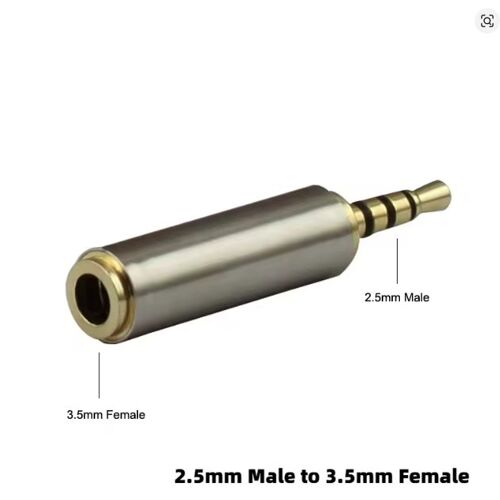 Adaptateur jack mâle 2.5 mm vers 3.5 mm femelle
