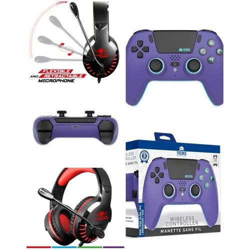 Pack Manette PS5 Violet - Bluetooth - Casque Gamer - Compatible PS4/PS5/Xbox/PC