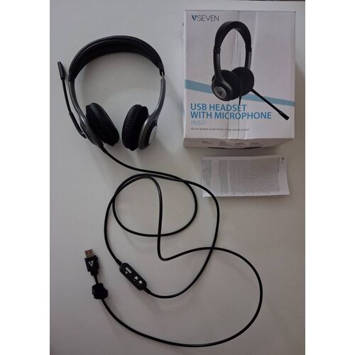 Casque d'écoute stéréo USB de luxe avec microphone