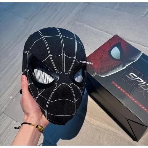 Classic 2026 New Day Black Spider - Man Casque Complet Masque Portable Contrôle À Distance Eyes Halloween Party Prop