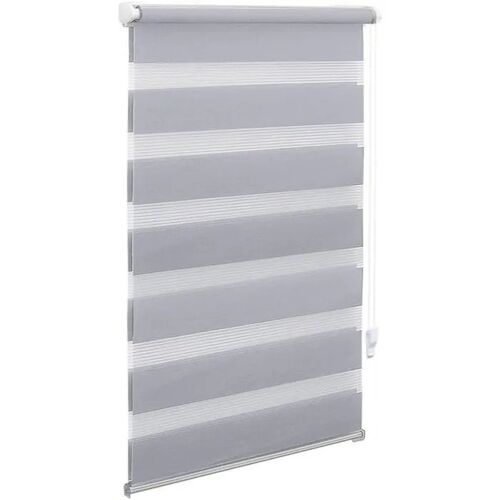 Store Jour Nuit Obdeco 50x150 Cm Gris Clair ¿ Montage Sans Perçage Ou Vis, Occultant, Tamisant, Idéal Salon, Chambre, Cuisine