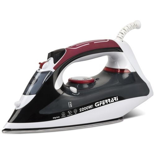 G3 Ferrari Califfo Fer à repasser à sec ou à vapeur Semelle en acier inoxydable 2200 W Blanc, Gris, Bourgogne