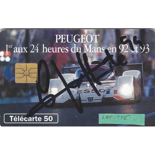 Télécarte Téléphonique Dédicace Guy Lafitte