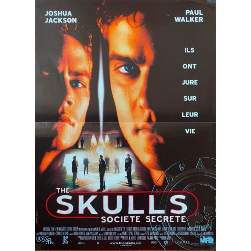 The Skulls, Société Secrète - Affiche Originale De Cinéma - Format 40x60 Cm - Un Film De Rob Cohen Avec Joshua Jackson, Paul Walker, Hill Harper, Leslie Bibb, William Petersen - Année 2000