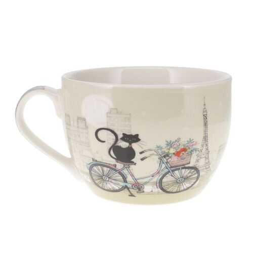 Bol En Porcelaine Chat À Vélo Paris 500 Ml