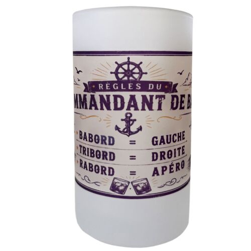 Chope Bière Humour Marin 480 Ml Style Vintage Commandant De Bar
