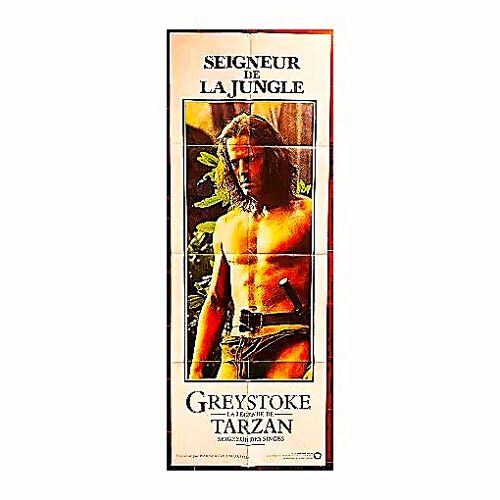 Greystocke La Legende De Tarzan De Hugh Hudson - 1984 - Christophe Lambert - Andie Mac Dowell - Affiche Pantalon De Cinéma Originale Pliée- 55 X 157 - (Affiche Pour La Vidéo)