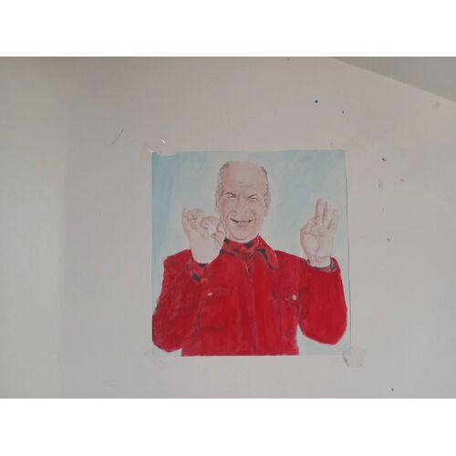 Tableau Louis De Funès Acteur Français Peinture Acrylique Sur Papier