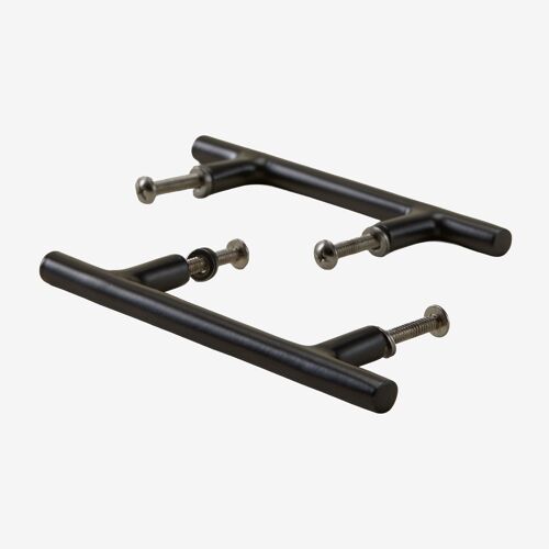 Pack de 2 poignées en fer Daneriel Noir Mate ↔︎ 14 cm