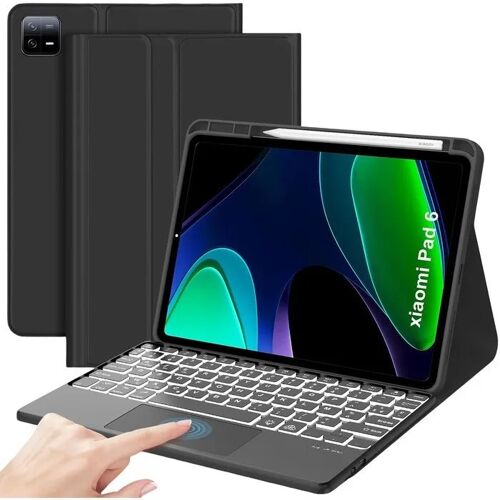 Étui Clavier AZERTY Bluetooth Noir IVEOPPE pour Xiaomi Pad 6 / 6 Pro 11" 2023, Magnétique, Pavé Tactile, Rétroéclairage RGB 7