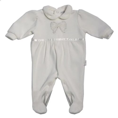 Grenouillère Ellepi En Chenille Avec Imprimé Et N?Ud Blanc En Strass, 6 Mois