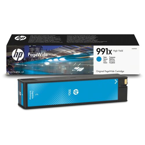 HP Cartouche d'encre cyan PageWide 991X grande capacité authentique