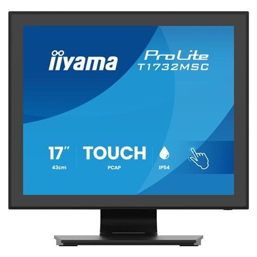 iiyama ProLite T1732MSC-B2S - Écran LED - 17" (13.3" visualisable) - écran tactile - 1280 x 1024 - TN - 250 cd/m² - 1000:1 - 5 ms - HDMI, VGA, DisplayPort - haut-parleurs - noir mat