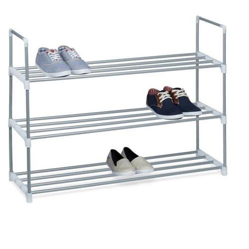 Relaxdays 4052025989798 Organisateur pour chaussures Ouvert Argent