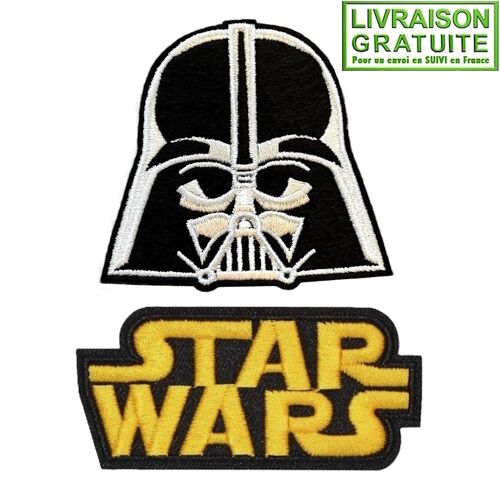 2 Patchs Écussons Neufs Star Wars Dark Vador Darth Vader Thermocollants