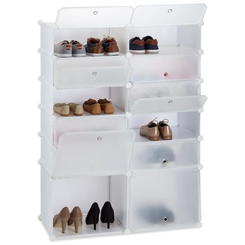 Relaxdays 4052025942472 Organisateur pour chaussures Fermé Transparent