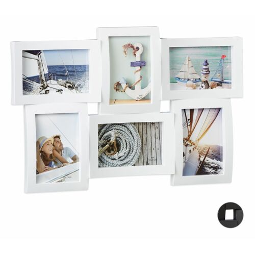 Relaxdays 4052025955533 cadre photos Multi cadre Blanc