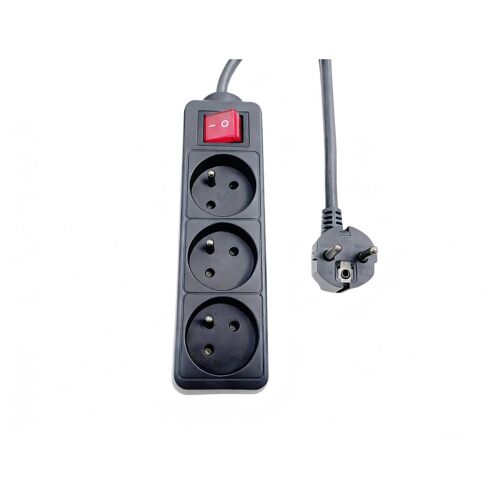 Microconnect MC-PSOO030150FRB multiprise 1,5 m 3 sorties CA Intérieure Noir