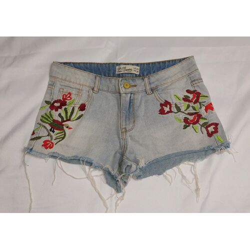 Short En Jean Avec Motifs Colorés Femme Taille 36 Marque Jennyfer