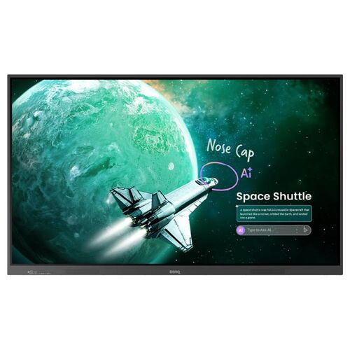 BenQ Board Essential RE7505E - 75" RE05E Series écran LCD rétro-éclairé par LED - éducation/entreprise - avec tableau blanc interactif intégré, écran tactile (multitouch) - Android - 4K UHD (2160p) 3840 x 2160