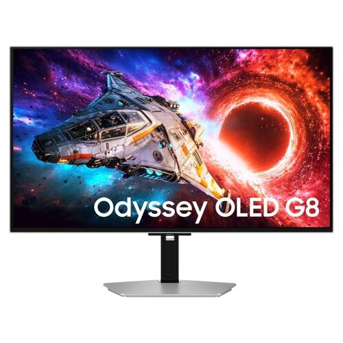 Samsung Odyssey OLED G8 S32HG802SU - G80SH Series - moniteur OLED - jeux - 32" - 3840 x 2160 4K UHD (2160p) @ 240 Hz - 1000 cd/m² - 1500000:1 - DisplayHDR 500 True Black - 0.03 ms - 2xHDMI, DisplayPort, USB-C - argent