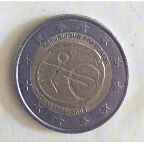 Pièce De Monnaie 2 Rare 1999-2009 Uem Bonhomme