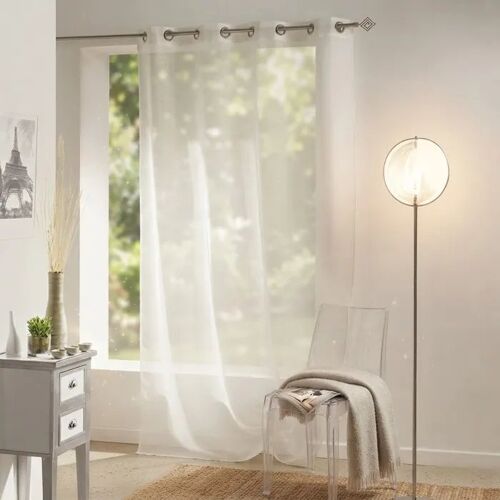 Voilage Sable A Oeillets Lissea 140 X 240 Cm Naturel