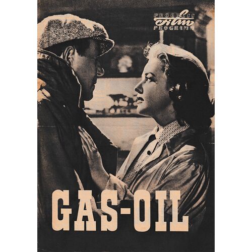 Gas-Oil - Synopsis Original, Allemand - Format 21x30 Cm - De Gilles Grangier Avec - Jean Gabin, Jeanne Moreau, Ginette Leclerc - 1955