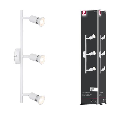 Spotlight Produits De Deuxième Choix Carolina Gu10 230v Max. 3x10w Gradable Blanc Dépoli