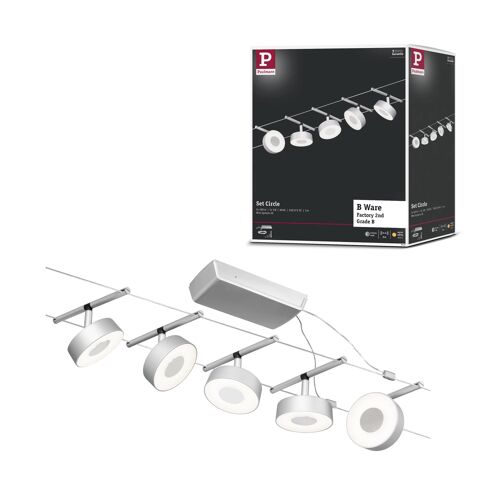 Corduo Système Sur Câbles Led Produits De Deuxième Choix Circle Kit De Base 5x180lm 5x5w 3000k 230/12v Chrome Mat
